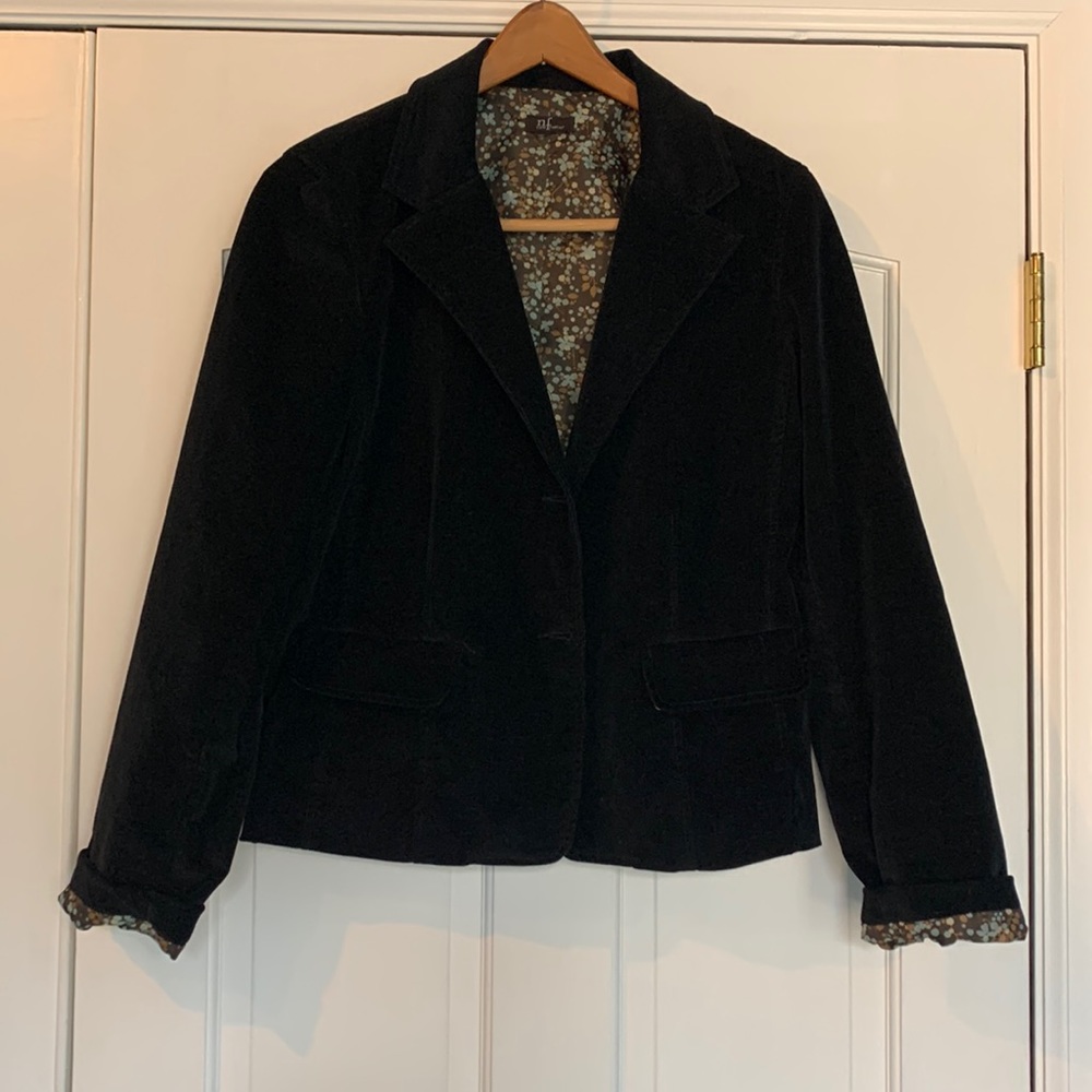 New Frontier Black Corduroy Jacket Size Large